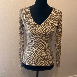❤️2 for $10 Express Zebra Print Long Sleeve Top